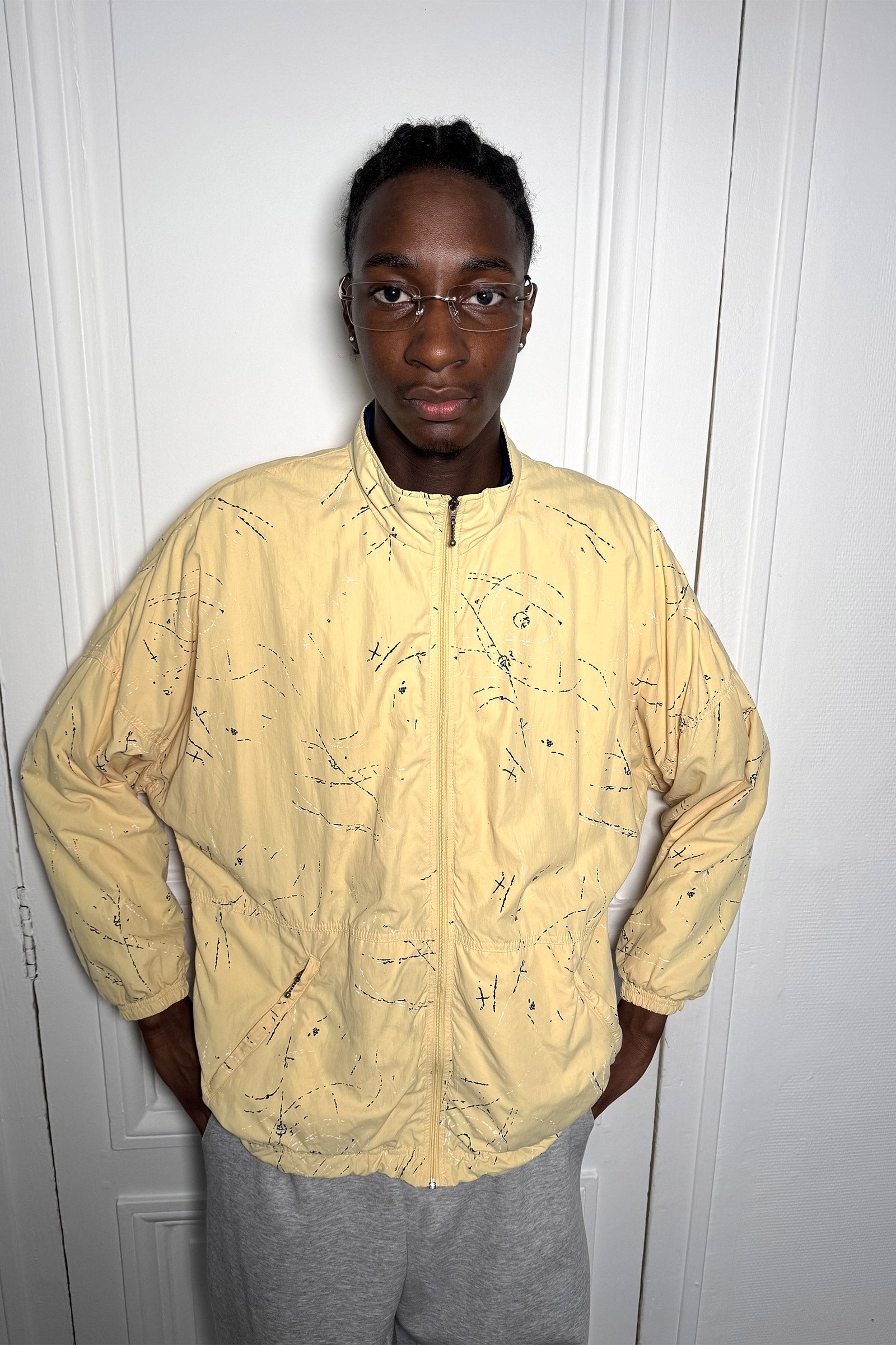 Veste jaune années 90 – Taille L